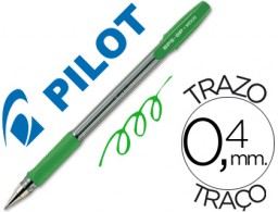 Bolígrafo Pilot BPS-GP tinta verde sujeción de caucho